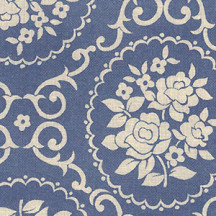 Blue Bouquet and Flourish Print Italian Paper ~ Carta Varese Italy